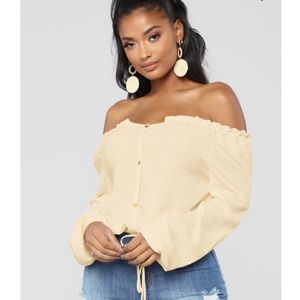 Fashion Nova Peasant Top
